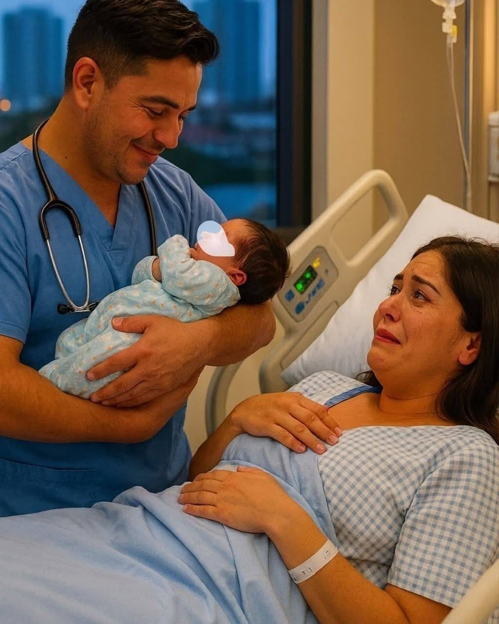 Assistendo alla nascita della sua ex fidanzata, il medico impallidisce alla vista del bambino appena nato