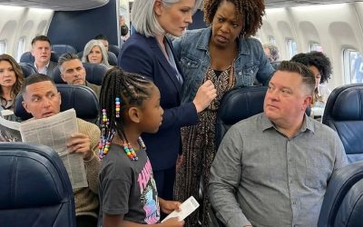 Ha rubato il posto a una bambina, poi l’intero aereo si è congelato.