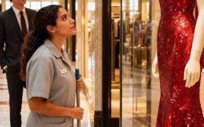 Dopo sette anni dal divorzio, trovò la sua ex moglie che lavorava come addetta alle pulizie, intenta a guardare in silenzio un abito da un milione di dollari dietro la vetrina del negozio.